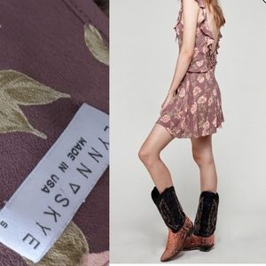 Nwt Flynn Skye violet peri english rose backless dress S